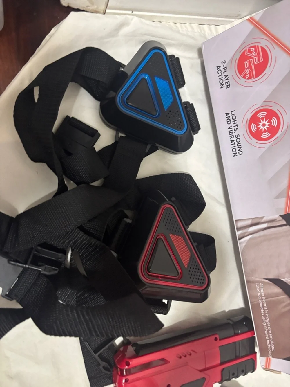 Sharper Image Red & Blue 2-Player Laser Tag Set -Barely used